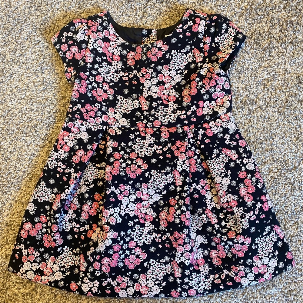 Janie and Jack Toddler Shirt Sleeve Floral Dress